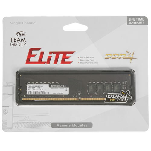 Купить Оперативная память Team Group T-Force Elite, TeamGroup T-Force Elite [TED48G3200C2201] 8 ГБ  4749759. Характеристики, отзывы и цены в Донецке