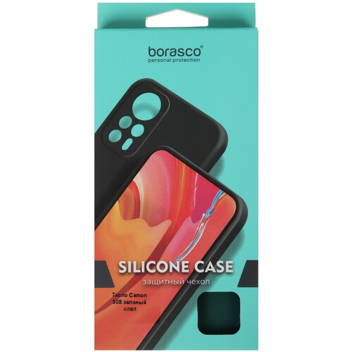 Купить Накладка  BoraSCO Silicone Case для Tecno CAMON 30S зеленый  5499058. Характеристики, отзывы и цены в Донецке