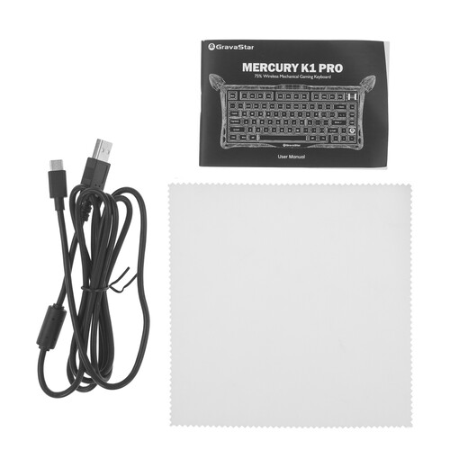 Купить Клавиатура  проводная + беспроводная GravaStar Mercury K1 Pro Interstellar Silver  9276736. Характеристики, отзывы и цены в Донецке