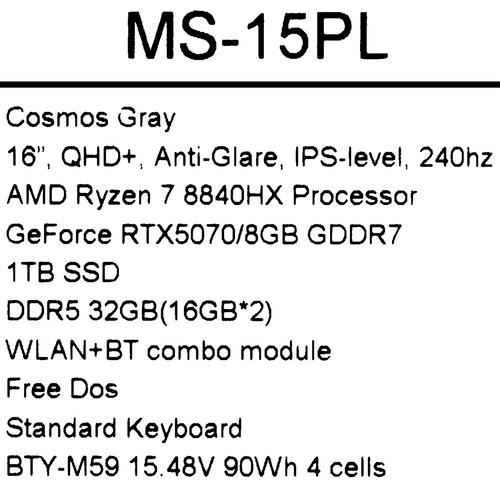 Купить 16" Ноутбук MSI Crosshair A16 HX D8WGKG-079XRU серый  5635240. Характеристики, отзывы и цены в Донецке