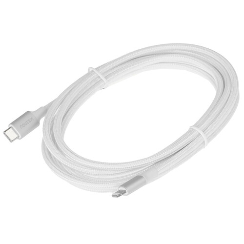Купить Кабель круглый Ugreen Lightning 8-pin - USB Type-C серебристый 2 м  5624615. Характеристики, отзывы и цены в Донецке