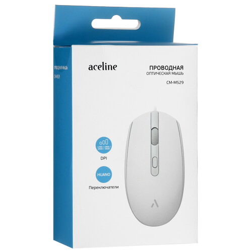 Купить Мышь проводная Aceline CM-M529WT Silent  белый  5460387. Характеристики, отзывы и цены в Донецке