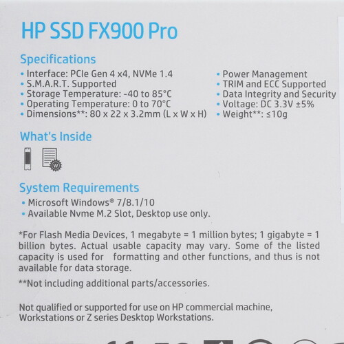 Купить 2000 ГБ M.2 NVMe накопитель HP FX900 Pro  5408156. Характеристики, отзывы и цены в Донецке