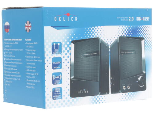 Купить Колонки Oklick OK-126 черный  1125064. Характеристики, отзывы и цены в Донецке