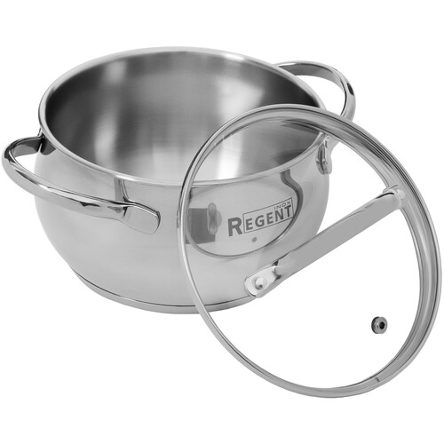 Купить Кастрюля Regent inox Apple B 93-B-8 2 л 16 см серебристый  5448462. Характеристики, отзывы и цены в Донецке