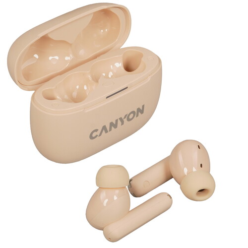 Купить Наушники TWS Canyon TWS-10 бежевый  9152239. Характеристики, отзывы и цены в Донецке