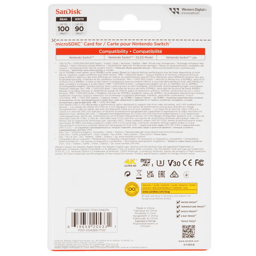 Купить Карта памяти SanDisk for Nintendo Switch microSDXC 1024 ГБ  5470852. Характеристики, отзывы и цены в Донецке