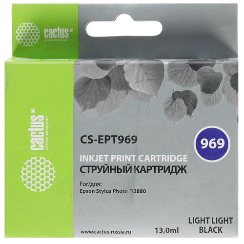 Купить Картридж Cactus CS-EPT969 светло-серый  7930615. Характеристики, отзывы и цены в Донецке