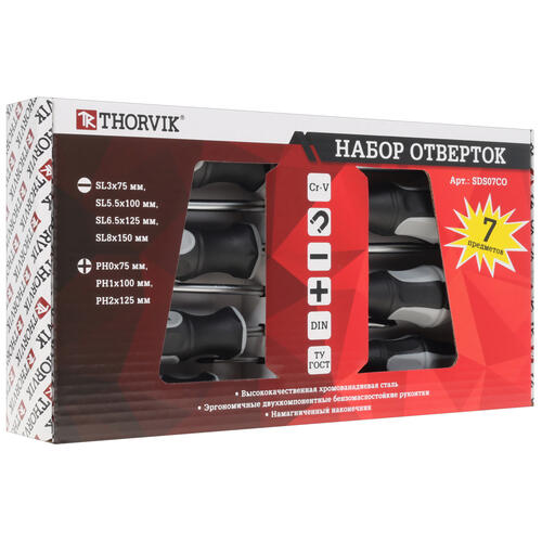 Купить Набор отверток Thorvik SDS07CO  1118761. Характеристики, отзывы и цены в Донецке