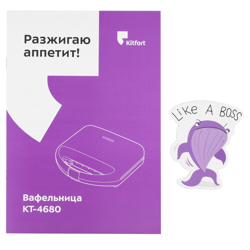 Купить Вафельница Kitfort КТ-4680 черный  9263513. Характеристики, отзывы и цены в Донецке