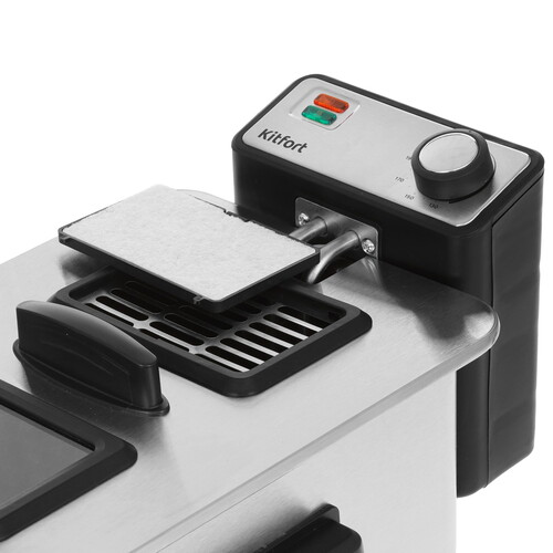 Купить Фритюрница Kitfort КТ-4053 серебристый  9931403. Характеристики, отзывы и цены в Донецке