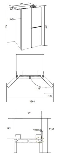 Купить Холодильник многодверный   HIBERG i-RFS 750G B черный  9168745. Характеристики, отзывы и цены в Донецке