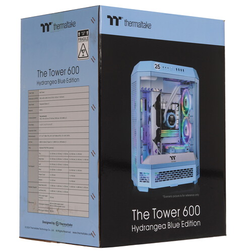Купить Корпус Thermaltake The Tower 600 Hydrangea Blue  5480562. Характеристики, отзывы и цены в Донецке