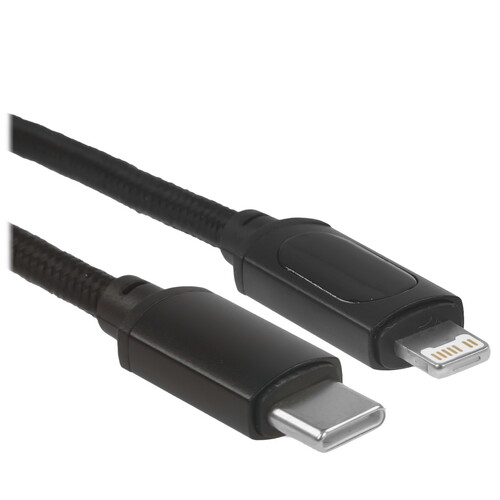 Купить Кабель круглый REXANT Lightning 8-pin - USB Type-C черный 1 м  5454262. Характеристики, отзывы и цены в Донецке