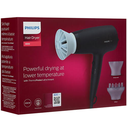 Купить Фен Philips BHD360/20 черный  5311690. Характеристики, отзывы и цены в Донецке