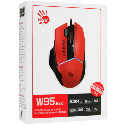 Купить Мышь проводная A4Tech Bloody W95 Max Sports  5423059. Характеристики, отзывы и цены в Донецке