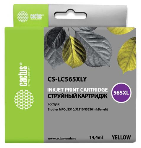 Купить Картридж Cactus CS-LC565XLY желтый  7974864. Характеристики, отзывы и цены в Донецке
