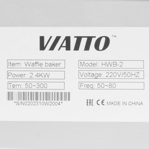 Купить Вафельница Viatto HWB-2 серебристый  9985865. Характеристики, отзывы и цены в Донецке