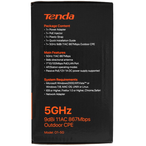 Купить Точка доступа Tenda O1-5G  9170279. Характеристики, отзывы и цены в Донецке