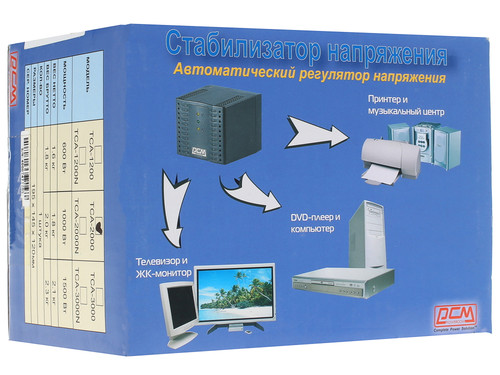 Купить Стабилизатор напряжения Powercom TCA-2000 BL  1080895. Характеристики, отзывы и цены в Донецке