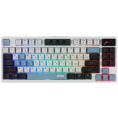 Купить Клавиатура проводная + беспроводная MSI FORGE GK600 TKL Wireless Sky  5628623. Характеристики, отзывы и цены в Донецке