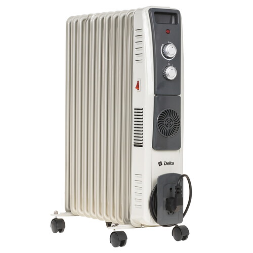 Купить Масляный обогреватель DELTA D12F-11 серый  9297598. Характеристики, отзывы и цены в Донецке