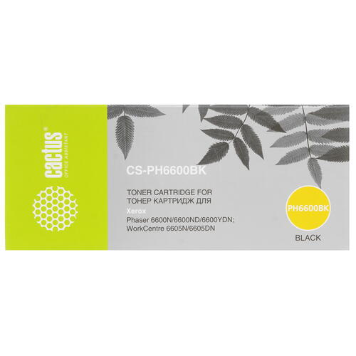 Купить Картридж лазерный Cactus 106R02236 CS-PH6600BK черный, с чипом  5303633. Характеристики, отзывы и цены в Донецке