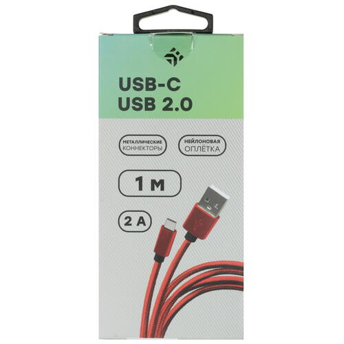Купить Кабель круглый DEXP USB Type-C - USB 2.0 Type-A красный 1 м  4834174. Характеристики, отзывы и цены в Донецке