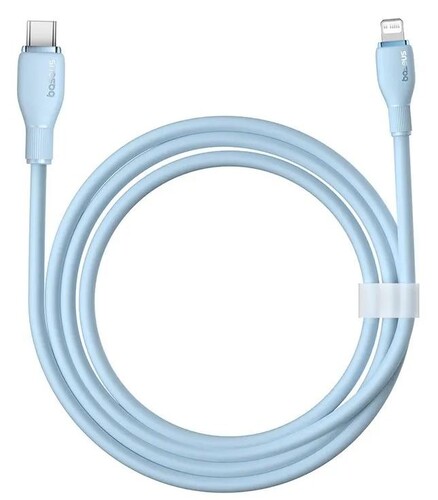 Купить Кабель круглый Baseus Lightning 8-pin - USB Type-C голубой 2 м  9260751. Характеристики, отзывы и цены в Донецке
