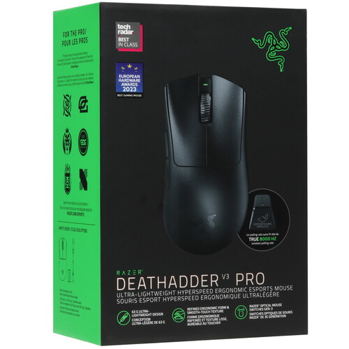 Купить Мышь беспроводная/проводная Razer DeathAdder V3 Pro + HyperPolling Wireless Dongle Bundle  5483479. Характеристики, отзывы и цены в Донецке