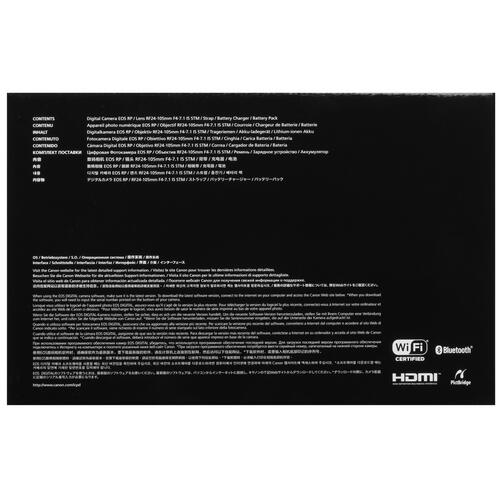 Купить Беззеркальный фотоаппарат Canon EOS RP Kit RF 24-105mm IS STM черный  5079423. Характеристики, отзывы и цены в Донецке