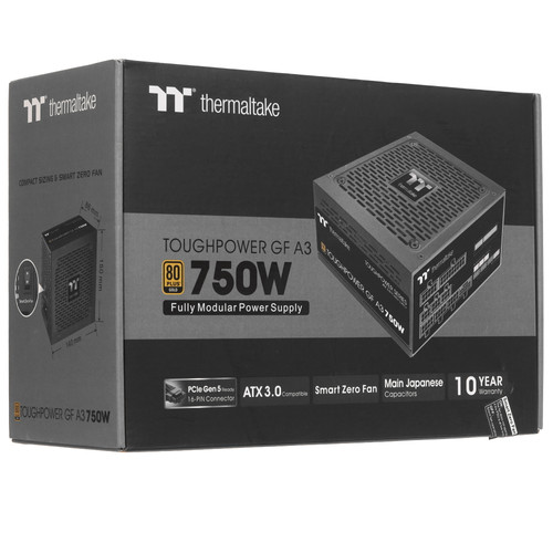 Купить Блок питания Thermaltake TOUGHPOWER GF A3 Gold 750W - TT Premium Edition [PS-TPD-0750FNFAGE-H] черный  9329923. Характеристики, отзывы и цены в Донецке