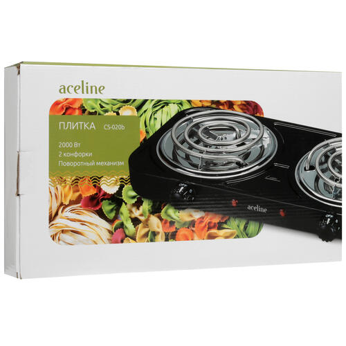 Купить Плита компактная электрическая Aceline CS-020b черный  5431546. Характеристики, отзывы и цены в Донецке