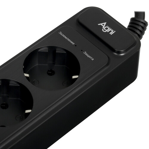 Купить Сетевой фильтр AGNI TP-FS3E черный  9289249. Характеристики, отзывы и цены в Донецке