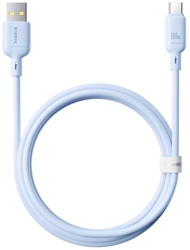 Купить Кабель круглый Baseus USB Type-C - USB 2.0 Type-A голубой 1 м  5627451. Характеристики, отзывы и цены в Донецке