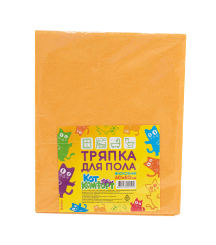 Купить Тряпка для пола КотКомфорт вискозная 600х500мм (универсальные) (1шт в уп) (52/4)  9085211. Характеристики, отзывы и цены в Донецке