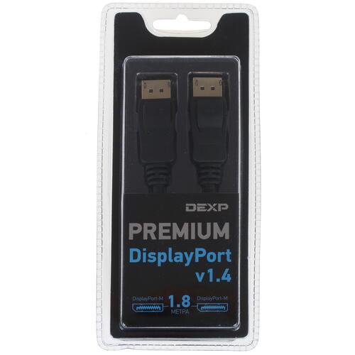 Купить Кабель  DEXP DisplayPort - DisplayPort, 1.8 м  1320255. Характеристики, отзывы и цены в Донецке