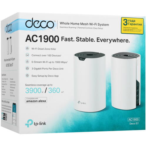 Купить MESH-комплект TP-Link Deco S7 (2-pack)  5088568. Характеристики, отзывы и цены в Донецке