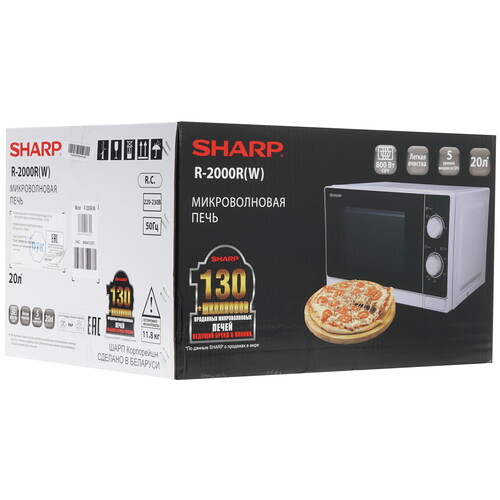 Купить Микроволновая печь Sharp R-2000RW белый  8119901. Характеристики, отзывы и цены в Донецке