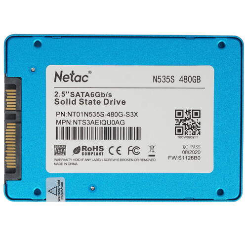 Купить 480 ГБ 2.5" SATA накопитель Netac N535S [NT01N535S-480G-S3X]  4715932. Характеристики, отзывы и цены в Донецке