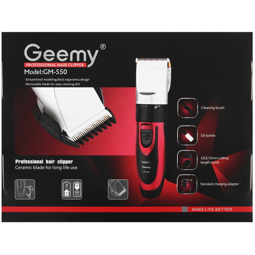 Купить Машинка для стрижки Geemy GM-550 красный/черный  5492147. Характеристики, отзывы и цены в Донецке