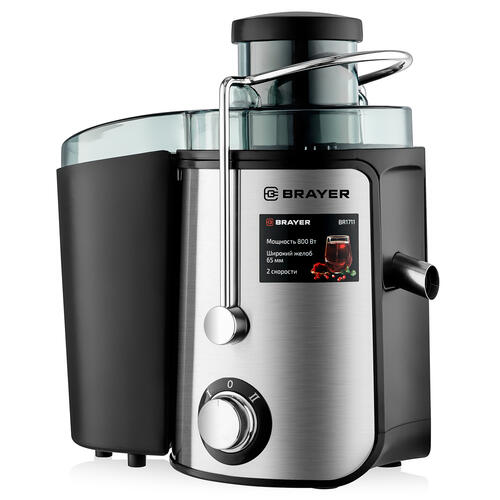 Купить Соковыжималка электрическая Brayer BR1711 серебристый  9032611. Характеристики, отзывы и цены в Донецке