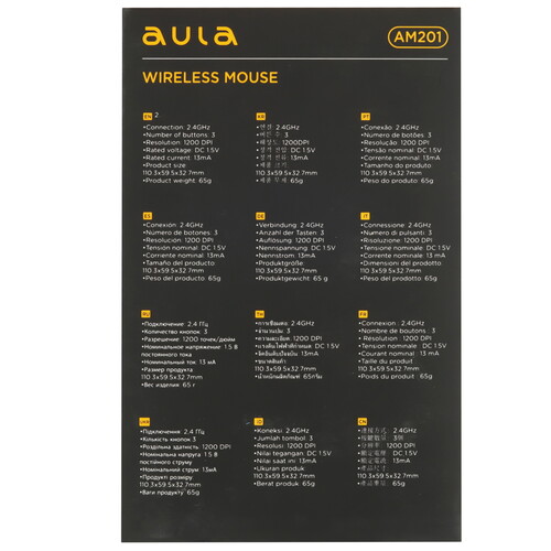 Купить Мышь беспроводная AULA AM201  9045129. Характеристики, отзывы и цены в Донецке