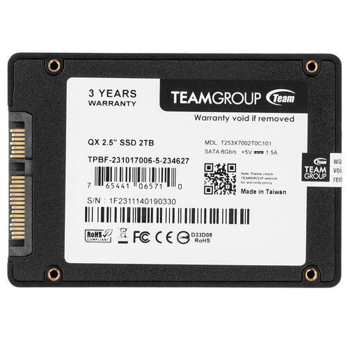 Купить 2000 ГБ 2.5" SATA накопитель TEAMGROUP QX [T253X7002T0C101]  5445558. Характеристики, отзывы и цены в Донецке