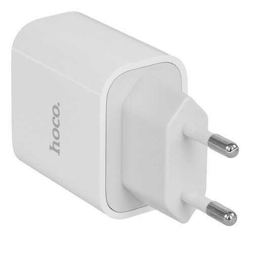 Купить Сетевое зарядное устройство Hoco C80A Plus Rapido белый  9244329. Характеристики, отзывы и цены в Донецке
