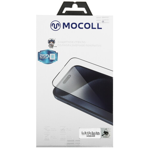 Купить Защитное стекло MOCOLL для экрана Apple iPhone 16 Pro  5493005. Характеристики, отзывы и цены в Донецке