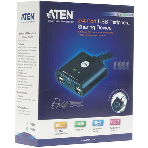 Купить USB переключатель ATEN US424-AT  1359197. Характеристики, отзывы и цены в Донецке