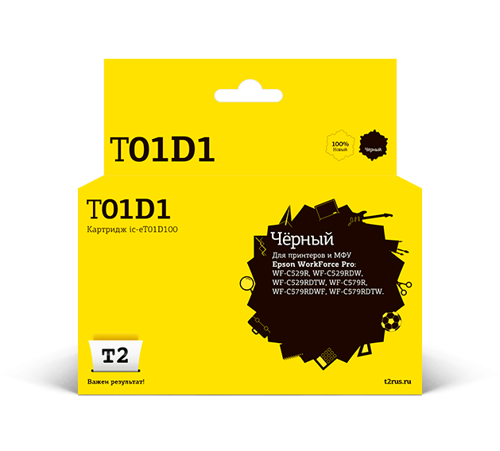 Купить Картридж T2 IC-ET01D100 черный  9103823. Характеристики, отзывы и цены в Донецке