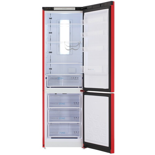 Купить Холодильник с морозильником   Бирюса H960NF красный  9185845. Характеристики, отзывы и цены в Донецке