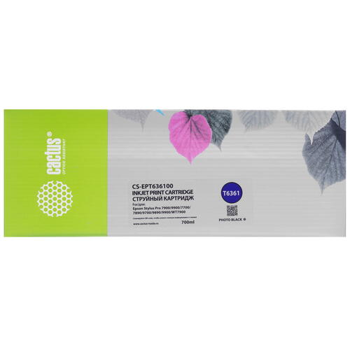 Купить Картридж Cactus CS-EPT636100 черный  9926187. Характеристики, отзывы и цены в Донецке